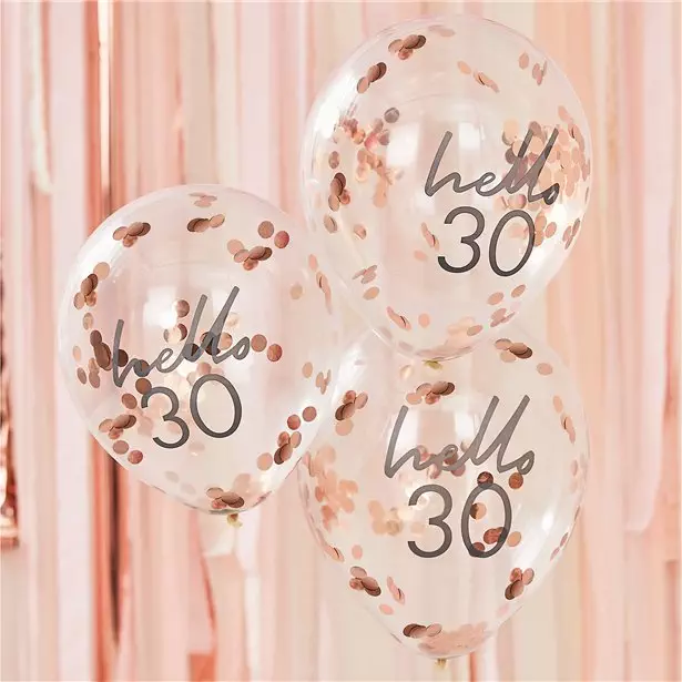 Hello 30 Confetti Balloons | Party Express London
