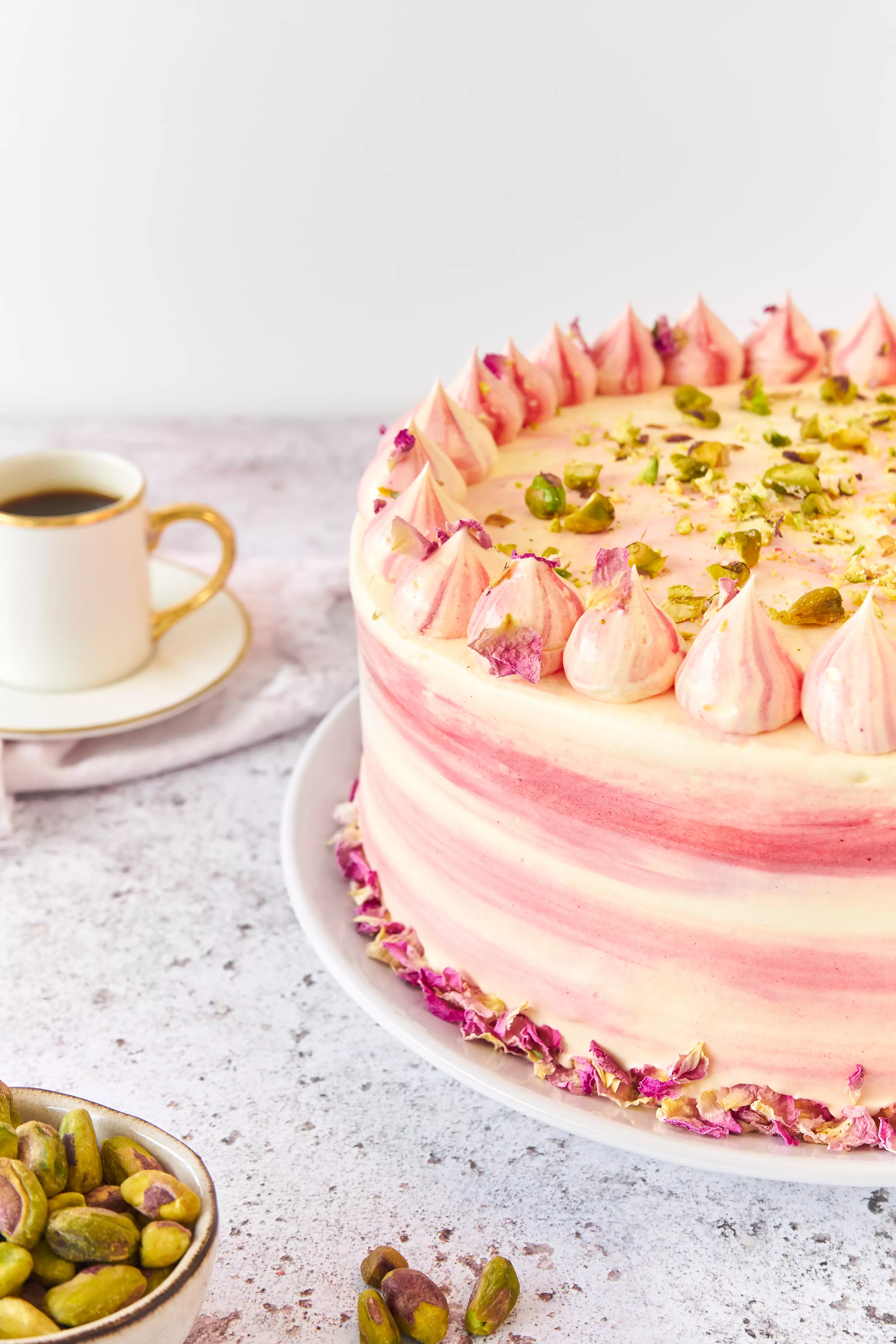 Dima's Pistachio Cake with Rosewater Cream – Dima Al Sharif