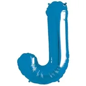 Blue Foil Letter J-0