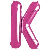 Pink Foil Letter K-0