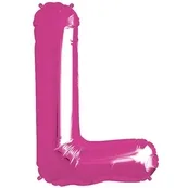 Pink Foil Letter L-0