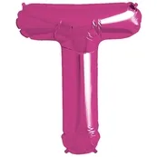 Pink Foil Letter T-0