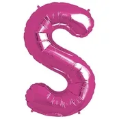 Pink Foil Letter S-0