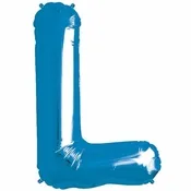 Blue Foil Letter L-0