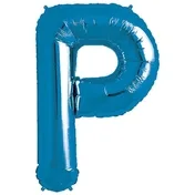 Blue Foil Letter P-0