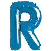 Blue Foil Letter R-0