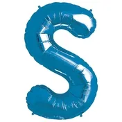 Blue Foil Letter S-0