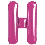 Pink Foil Letter H-0