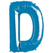 Blue Foil Letter D-0