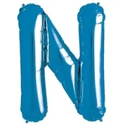 Blue Foil Letter N-0
