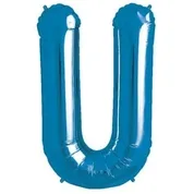 Blue Foil Letter U-0