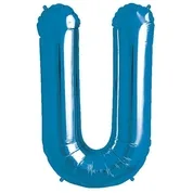 Blue Foil Letter U-0