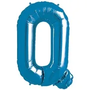 Blue Foil Letter Q-0