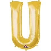 Gold Foil Letter U-0