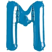 Blue Foil Letter M-0