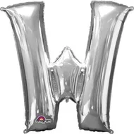 Silver Foil Letter W-0