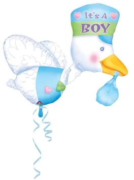 Stork Baby Boy Supershape-0