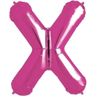 Pink Foil Letter X-0